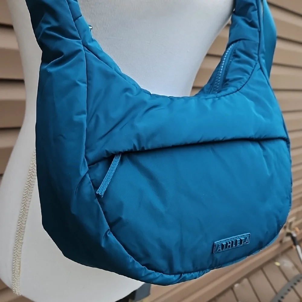 Athleta Teal Small Crossbody Hobo Bag - Picture 4 of 11